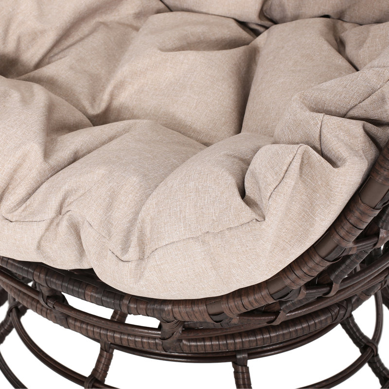 Fauteuil à œufs confortable pour l'extérieur avec siège pivotant - eau tissée - H 58,65 po x P 28,17 po l 31,33 po