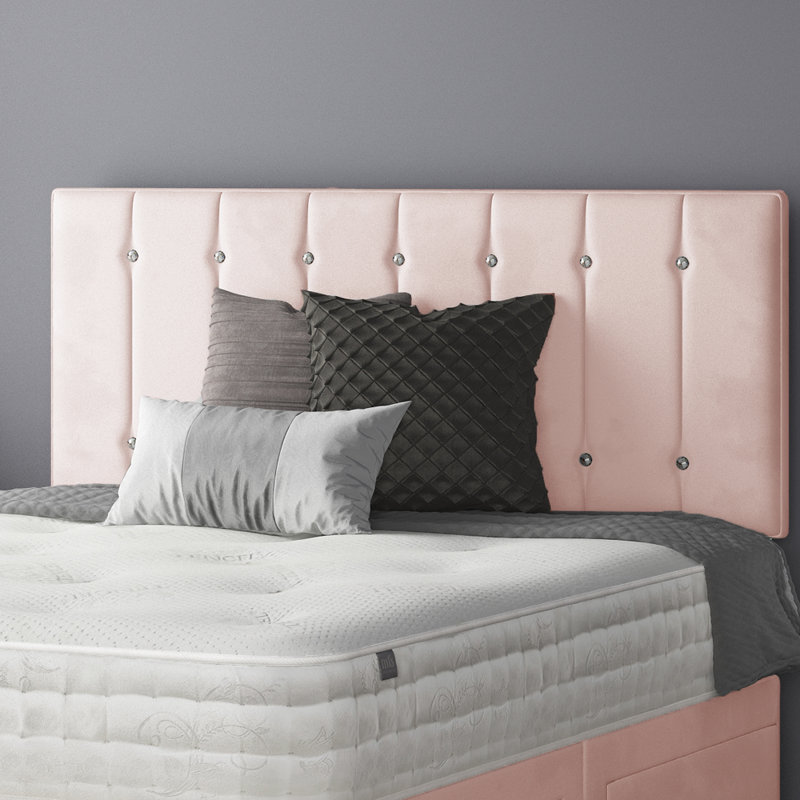Chiesa Upholstered Headboard, Double (4'6), Pink