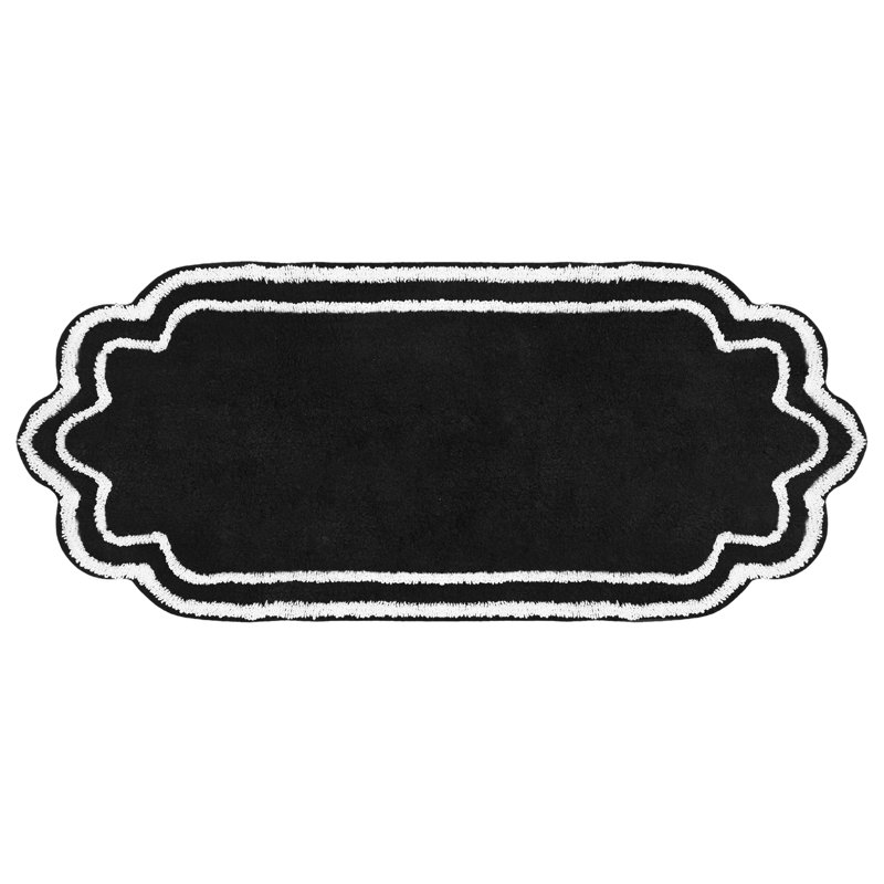 Tapis pour salle de bain Dobrinka, Noir, 21 po x 54 po (rectangle)