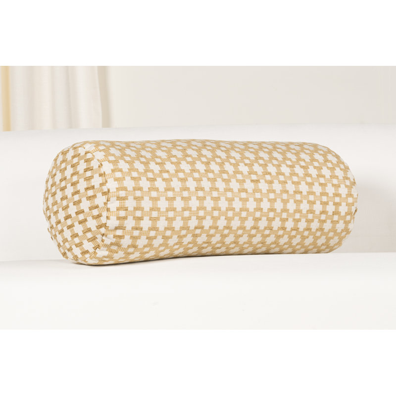 Birch Lane Stride Throw Pillow Bolster, Yellow Geometric