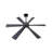 60inch Double-Sided  Playwood Black and Light-colored Wood Grain Blades 6-speed Dc With Integrated Led Ceiling Fan, Charcoal Grey-744091321-744091207