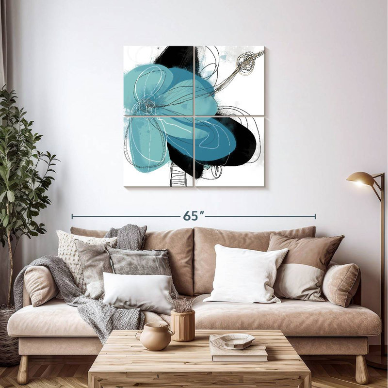 Azul Poetry I, H 38 po x l 38 po