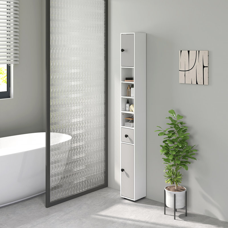 Milenia Linen Cabinet, Light Grey