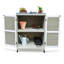 Mila Garden Cabinet with Slatted Doors, 71.5 x 48 x 100cm
