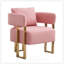 Ensemble de 2 chaises d'appoint rembourrées en polaire avec pieds en métal Modern Teddy-130790222