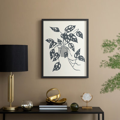 «Growing Leaves I», reproduction encadrée - bois massif
