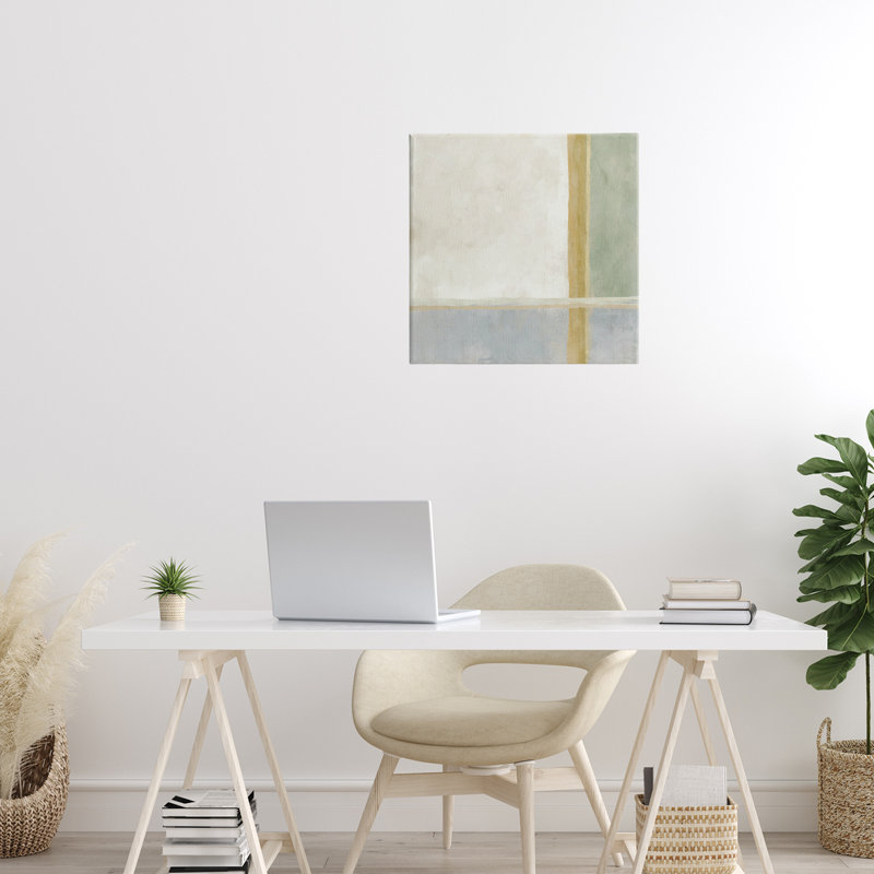Neutral Linear Boxes Canvas, design by J:L Design, 17" H x 17" W