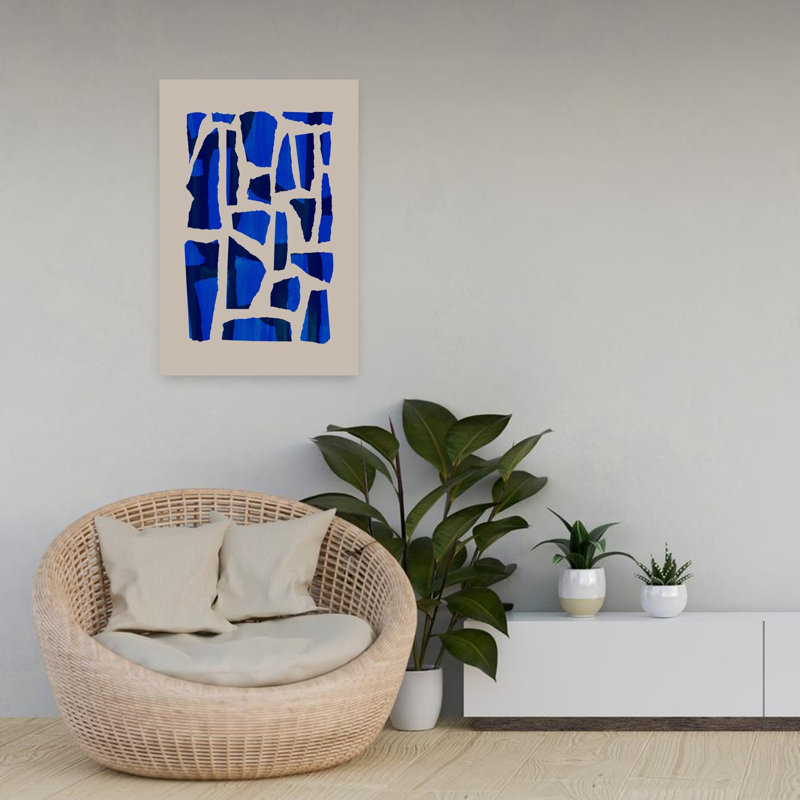 Art contemporain abstrait géométrique, H 24 po x l 16 po