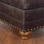 Repose-pieds capitonné en similicuir Leinster avec silhouette classique et finition espresso foncé, parfait pour un décor traditionnel et transitionnel.-940891690