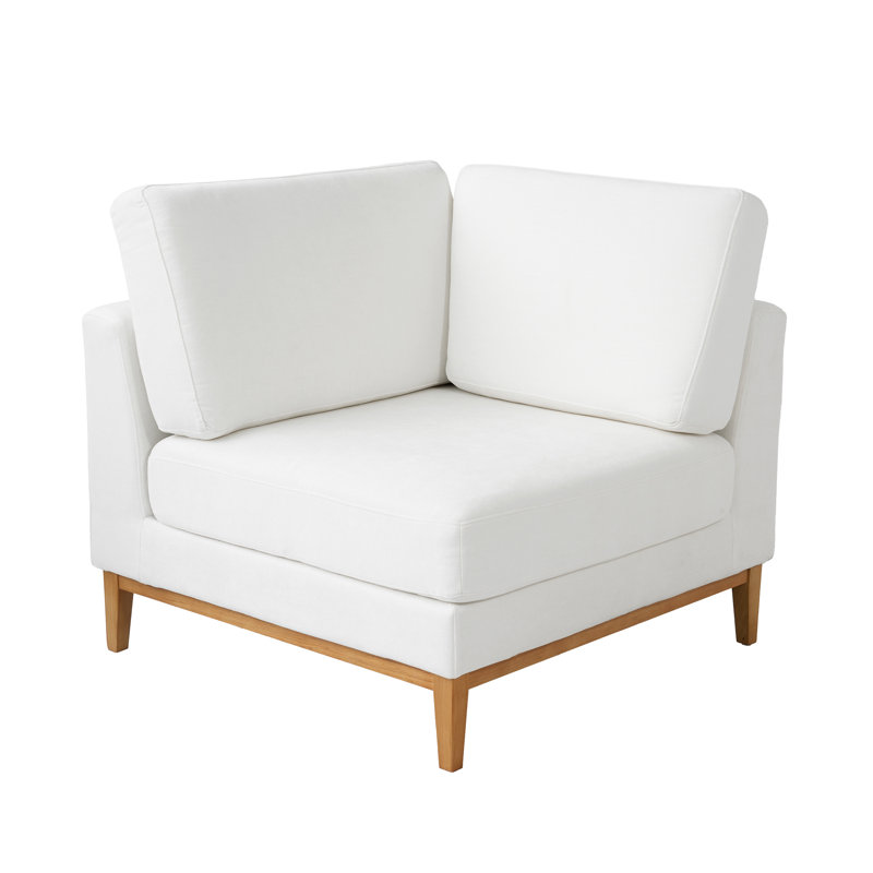 Fauteuil d'appoint rembourré Bourbeau, Blanc