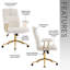Chaise de bureau texturée en tissu Boucle, chaise de bureau moderne à hauteur ajustable avec accoudoirs rembourrés-132213283