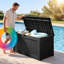 Boîte de rangement en plastique verrouillable pour terrasse Furmax 120 gallons-98552267