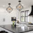 3 - Light 15" Caged Modern Geometric Semi Flush Mount Lighting