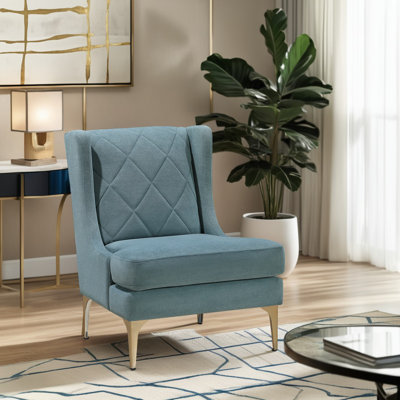 Holverson 28" Wing Back Chenille Chair by Mercer41