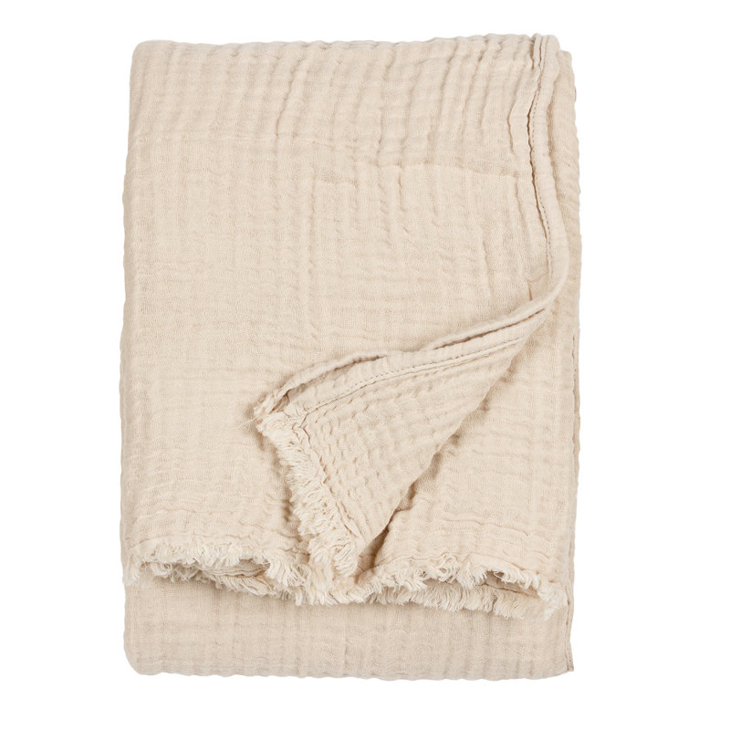 Knitted Throw Blanket, W130 x L180cm, Brown
