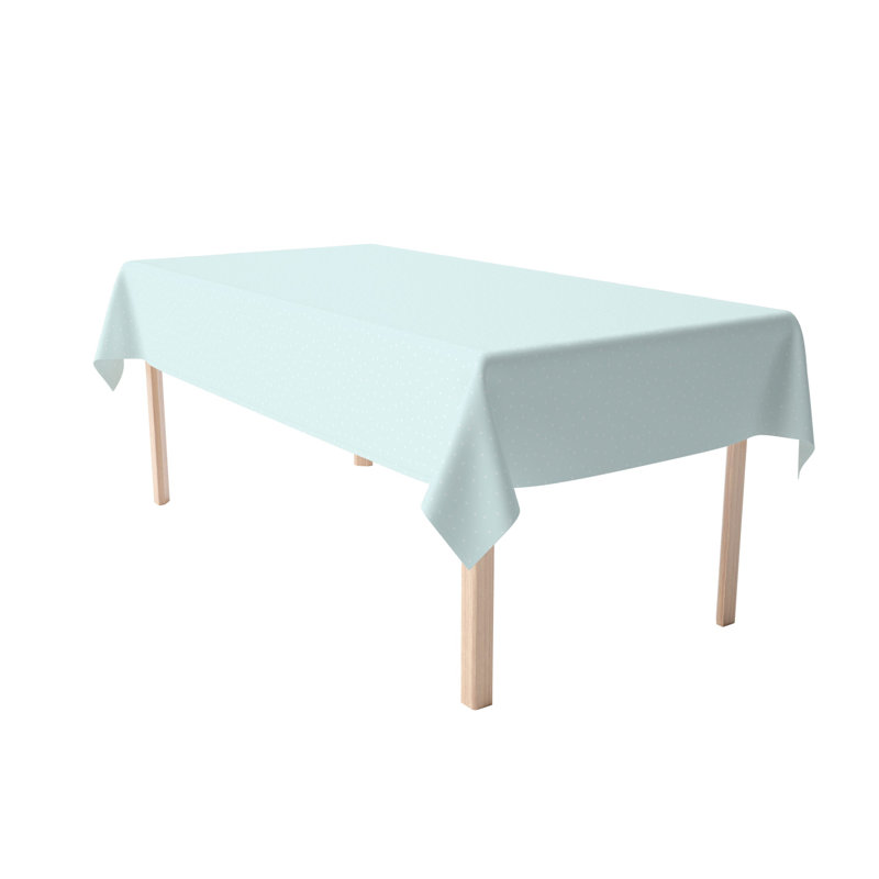 Rectangular Polka Dots Cotton Twill Tablecloth
