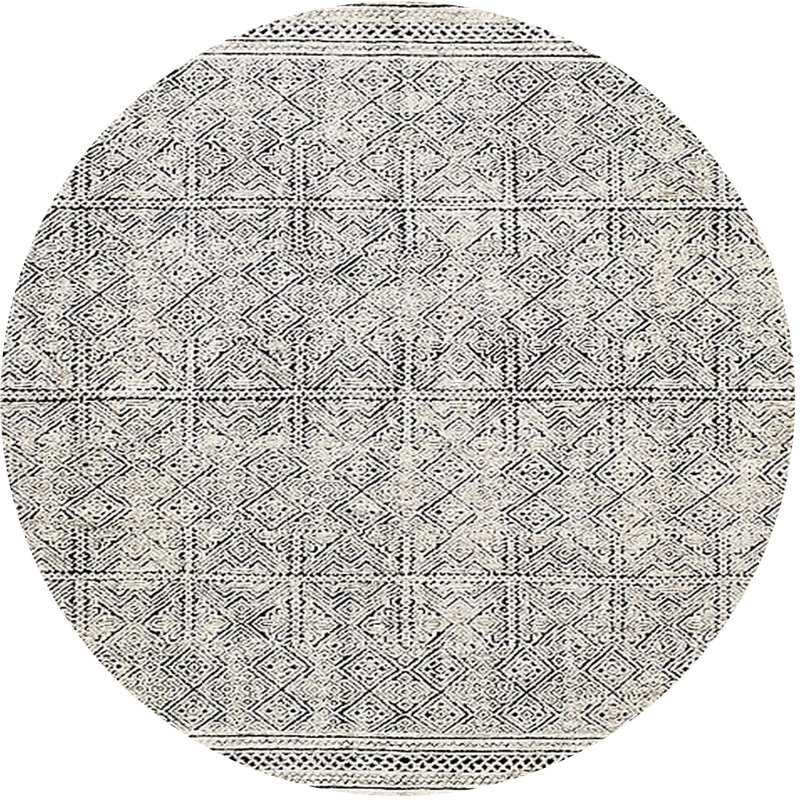 Geometric Indoor Rug, Round 6'