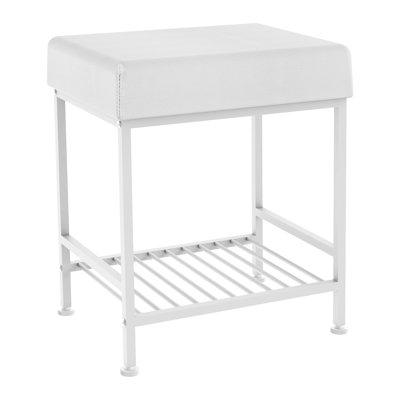 Square Leather Stool