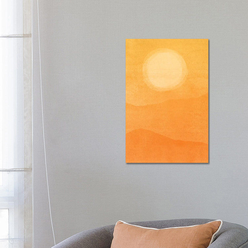 Rustic Afternoon Abstract - Print on Canvas, 66.04 cm H x 45.72 cm W x 1.91 cm D, Wrapped Canvas