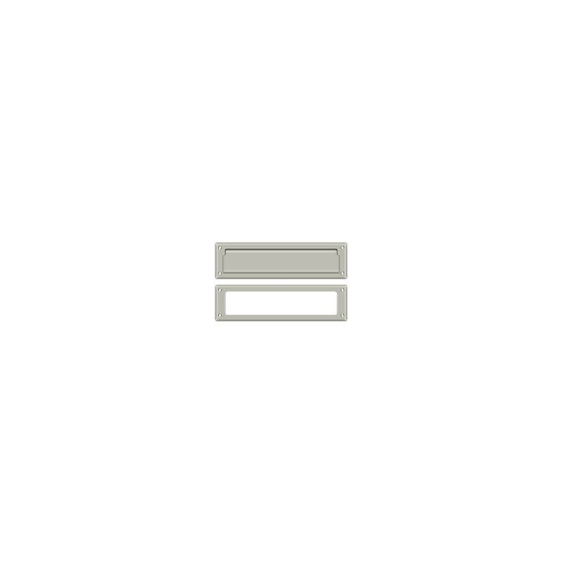Deltana MS211U15A Mail Slot 13-1/8" with Interior Frame in Antique Nickel, Brushed Nickel