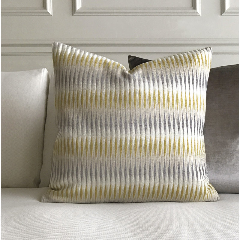 Housse et insert de coussin Boutique, Jaune/gris/beige