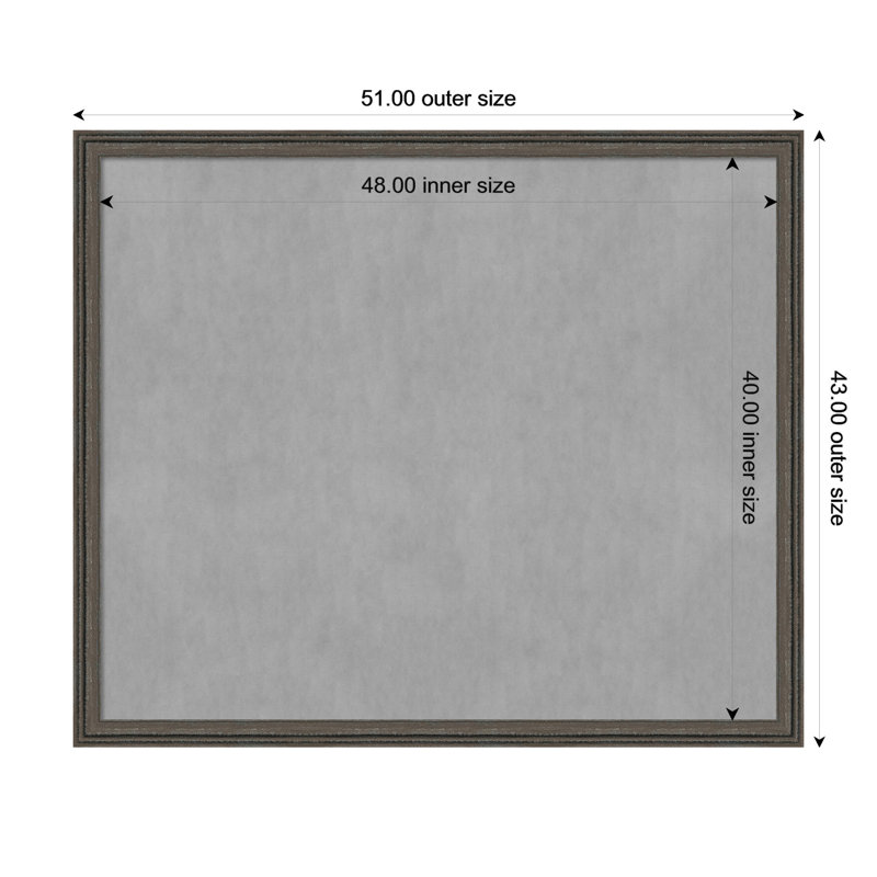 Tableau magnétique magnétique en métal, H 43 po x l 51 po