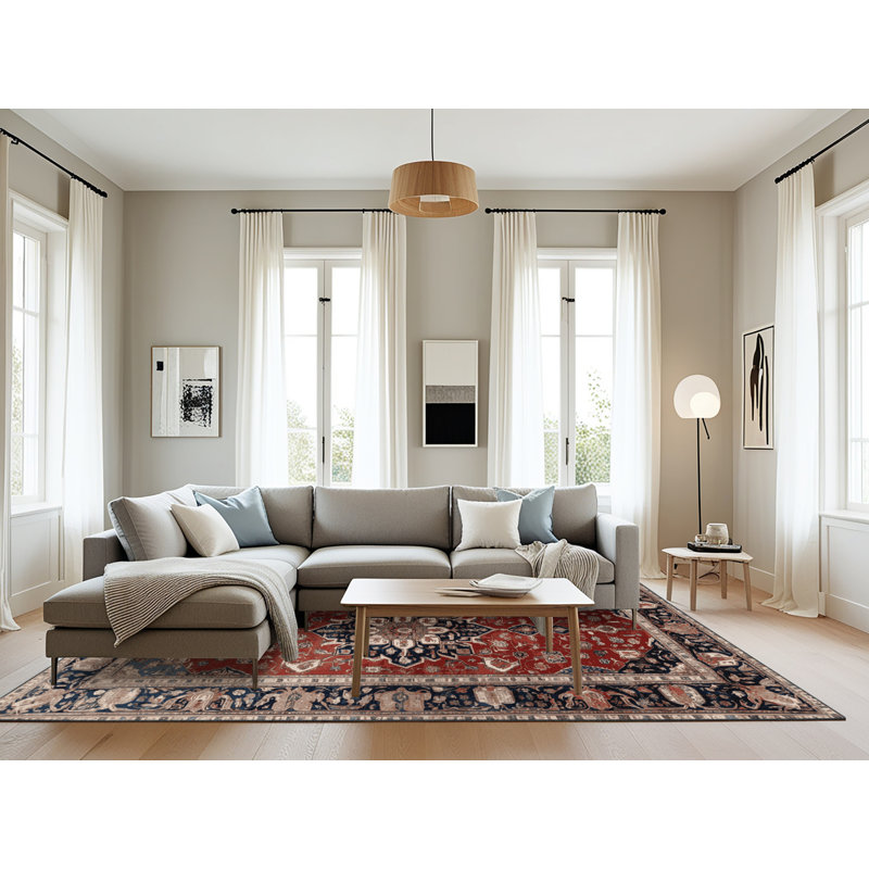 Tapis brun lavable à la machine, Rectangulaire 8 pi x 12 pi