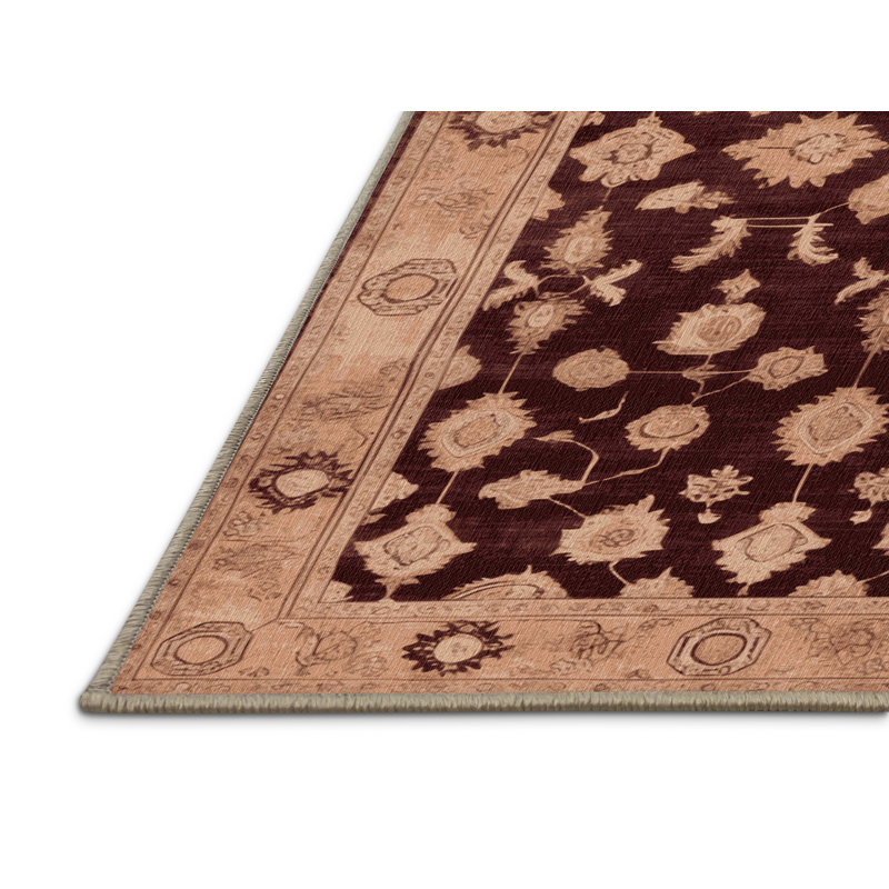 Tapis brun lavable à la machine, Rectangle 2 pi x 3 pi