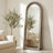 Arched Solid Wood Full Length Mirror-202688362