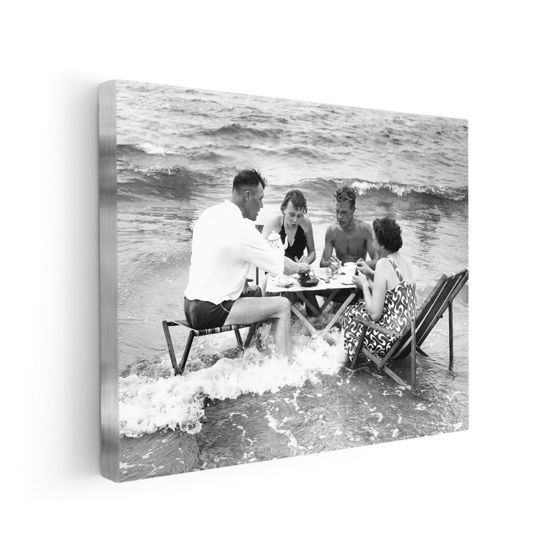 Surf Tea Party, Sans cadre, Canevas, H 08 po x l 10 po