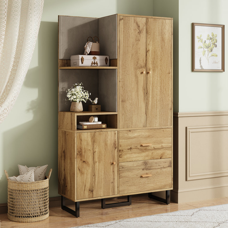 2 Door Wardrobe, Natural