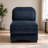 Armless Sofa Corduroy with 1 Pillow - Blue