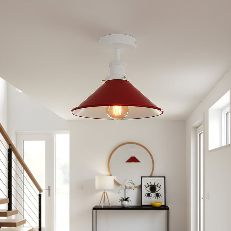 Semi Flush Mount, Red