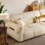Canapé modulaire beige en cuir véritable-89838217-89838219-89838221