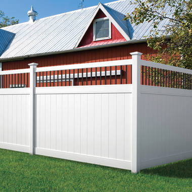 Outdoor Essentials Somerset 6 ft. x 42 in. White Vinyl Privacy Gate