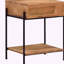 Table décorative à 1 tiroir en manguier naturel avec base