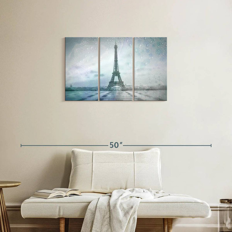 Lilie Eiffel Tower Rainy Day, 20" H x 33" W