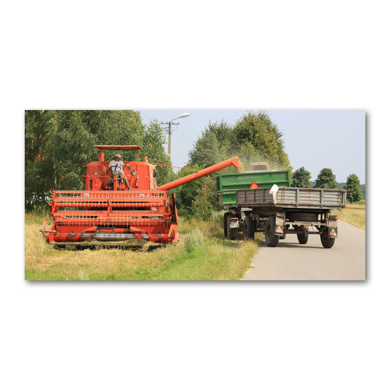 Combine-harvester - No Frame Print on Glass, Canvas, 50cm H x 100cm W x 2cm D