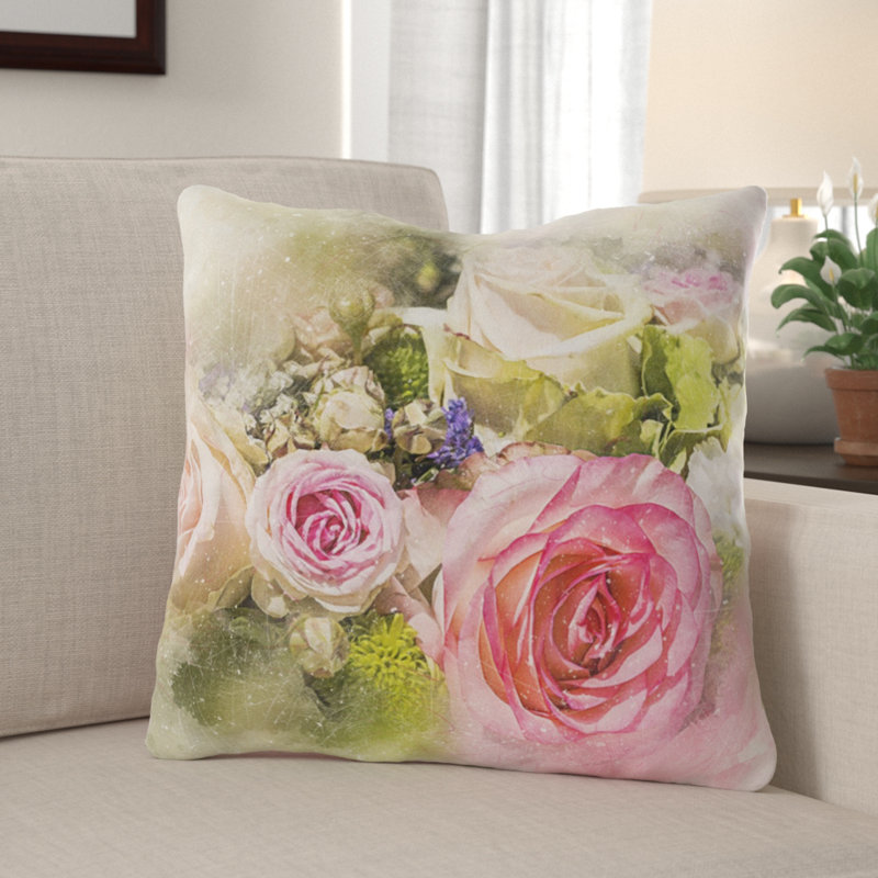Outdoor Reversible Throw Pillow, Microsuede, Indoor