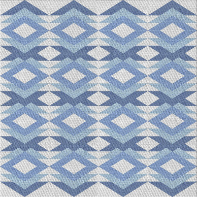 Tapis géométrique bleu ciel clair