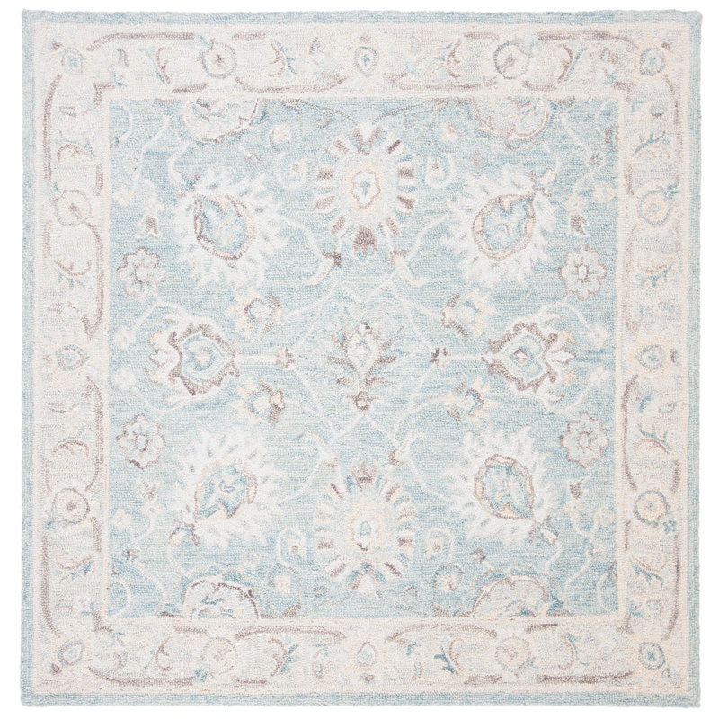 Peele Hand Tufted Wool Oriental Rug, Square 6'