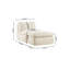 Fauteuil de sol pivotant à compression complète avec courbe ergonomique, velours côtelé blanc, hauteur de 34,83 po, siège à compression douce et tendance, tissu de haute qualité, largeur de 40,94 po, étreinte chaleureuse
