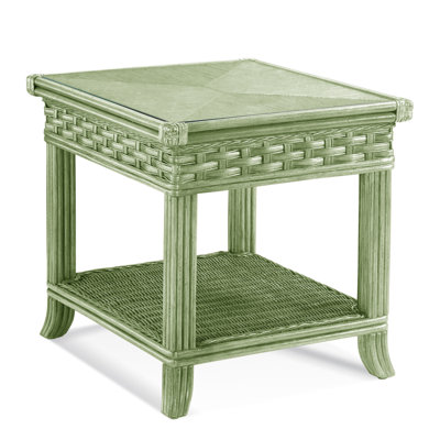 Somerset Glass Top End Table with Storage by Braxton Culler