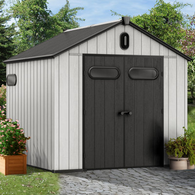 8 Ft. W x 10 Ft. D /8 Ft. W x 8 Ft. D Plastic Outdoor Storage Shed