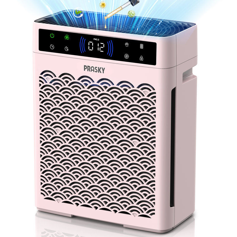 Smart & Quiet HEPA Air Purifier with Real-Time Air Quality Display, 3-in-1 Filtration for Allergies & Pets, and Aromatherapy Diffuser for Home