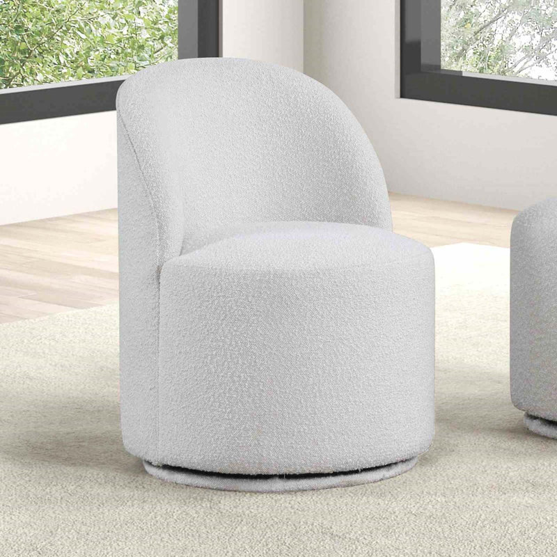 Chaise pivotante 360 ° 1 pièce, Blanc