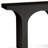 Console Table, 47 Inch Long Rectangular Top, Modern Black Arch Base