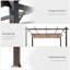 Pergola avec abat-jour rétractable Outsunny, aluminium-89289966-98228985