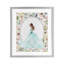 Princesse bleue avec bordure perlée, reproduction encadrée sous verre, design par Christine Simpson Art-2060096826-2060096804
