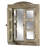 20x15" Farmhouse Rustic Distressed Wood Window Shutter Decorative Wall Mirror for Entryway, Natural